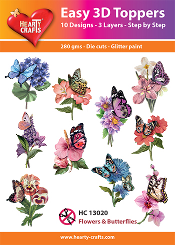 HC13020 Easy 3D-Toppers Flowers & Butterflies