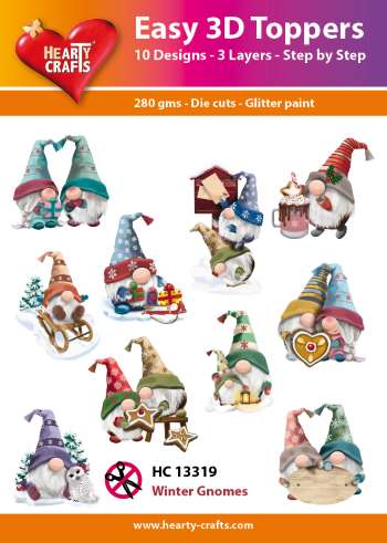 HC13319 Easy 3D-Toppers Winter Gnomes