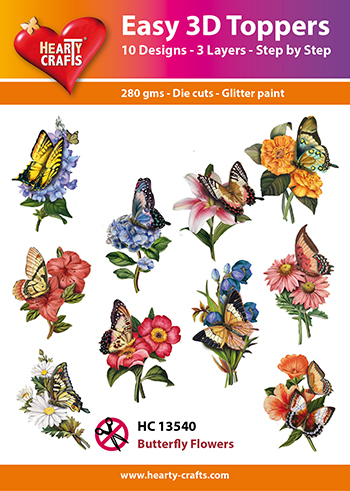 HC13540 Easy 3D Toppers - Butterfly Flowers