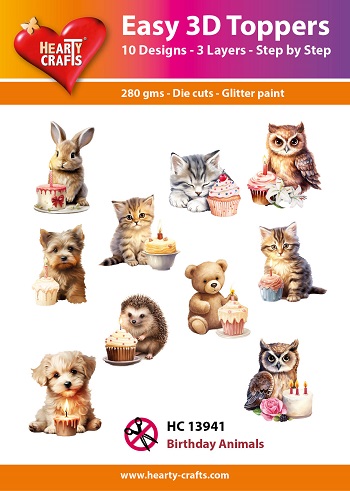 HC13941 Easy 3D - Birthday Animals