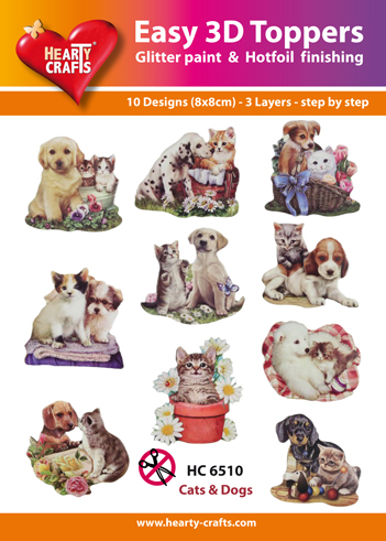 HC6510 Easy 3D Toppers - Cats & Dogs