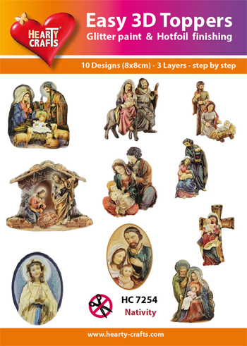 HC7254 Easy 3D Toppers - Nativity