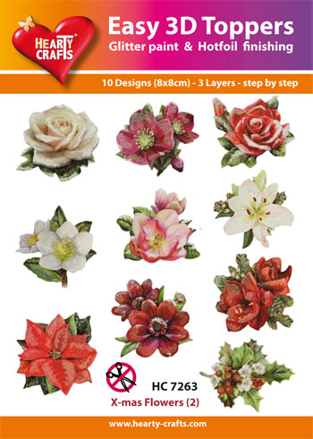 HC7263 Easy 3D Toppers - X-mas Flowers