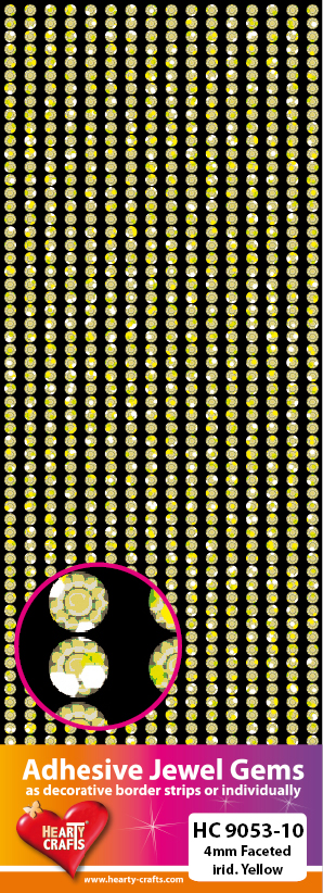 HC9053-10 Adhesive Gems iridescent Yellow - 4mm