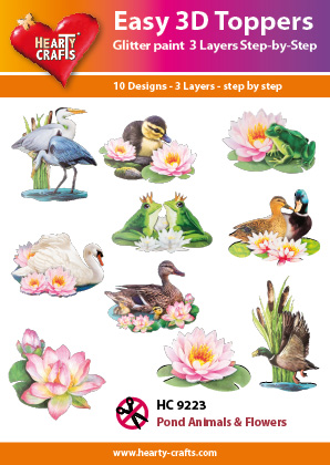 HC9223 Easy 3D-Toppers - Pond Animals & Flowers