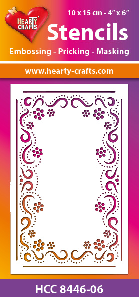 HCC8446-06 Hearty Crafts Stencil flower ornament