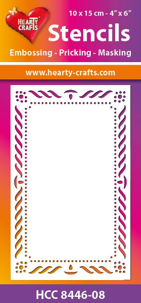 HCC8446-08 Hearty Crafts Stencil elegant frame