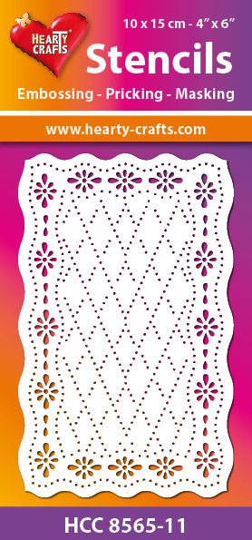 HCC8565-11 Hearty Crafts Stencil retro squares