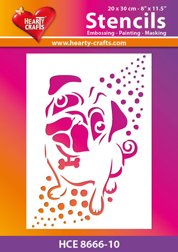 HCE8666-10 Hearty Crafts Stencil dog