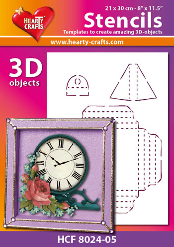HCF8024-05 Hearty Crafts DESIGN Stencil 3D frame