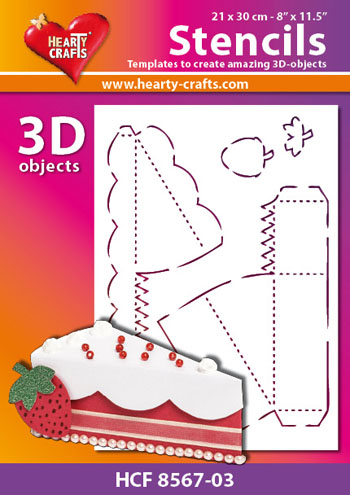HCF8567-03 Hearty Crafts DESIGN Stencil 3D cake