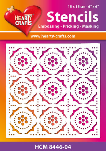 HCM8446-04 Hearty Crafts Stencil retro pattern