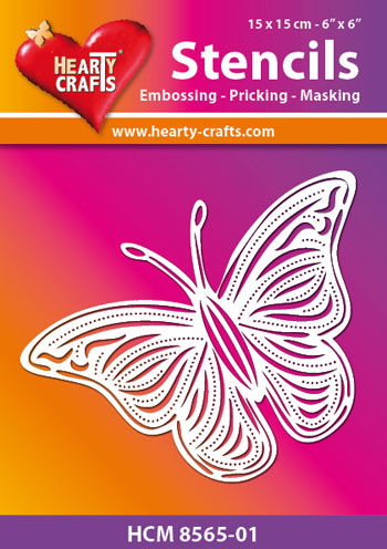HCM8565-01 Hearty Crafts Stencil butterfly