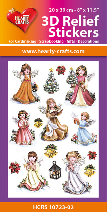 HCRS10723-02 3D Relief Stickers A4 -Angels
