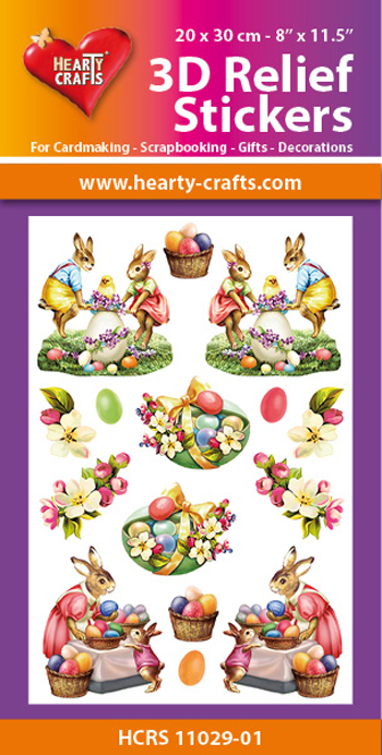 HCRS11029-01 3D Relief Stickers A4 - Easter
