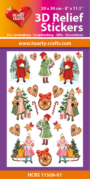 HCRS11508-01 3D Relief Stickers A4 - Christmas
