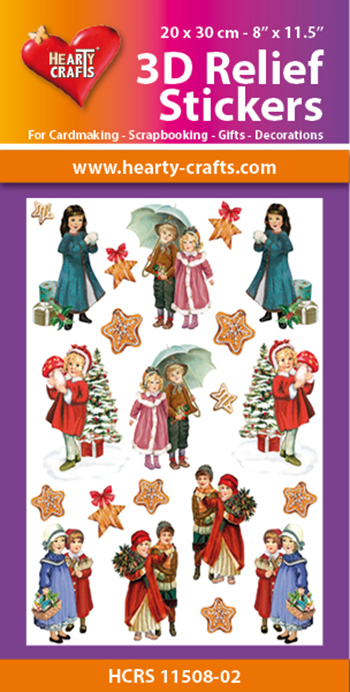 HCRS11508-02 3D Relief Stickers A4 - Christmas

