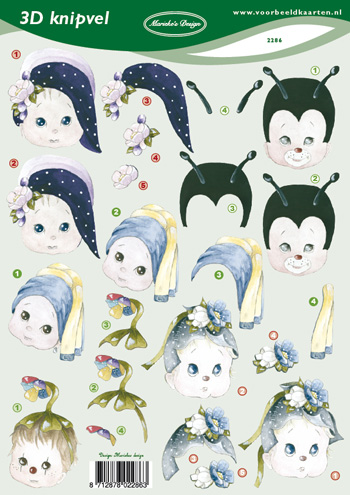 MAD2286 3D Decoupage sheets Marieke's Design