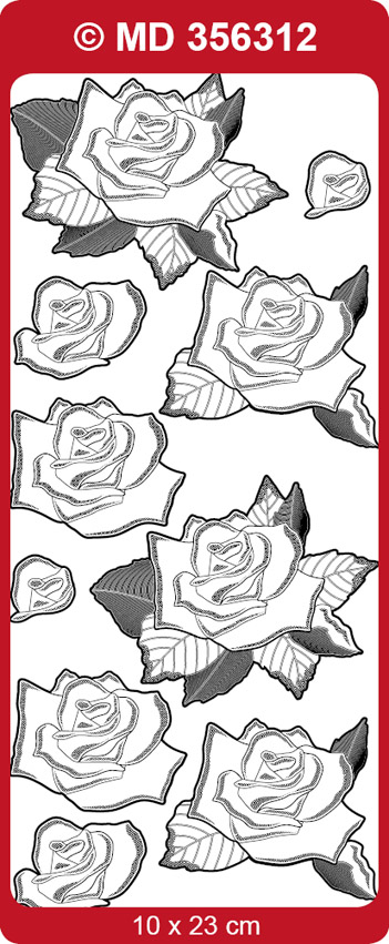 MD356312 3D Sticker, Roses