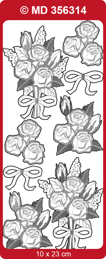 MD356314 3D Sticker, Roses