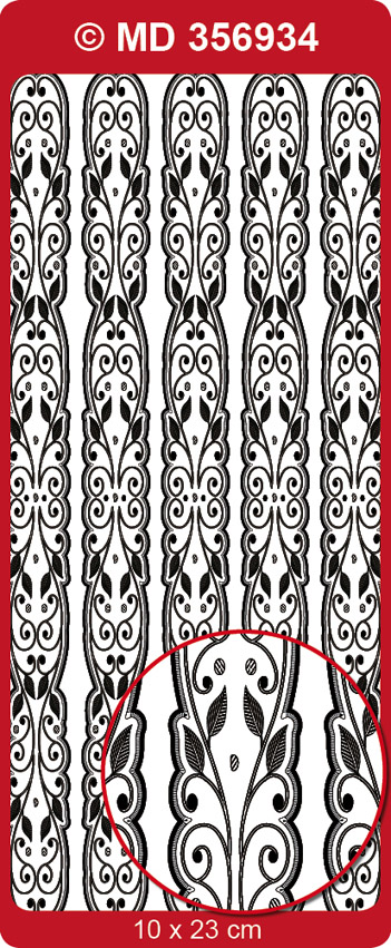 MD356934 Double embossed Borders Ornament
