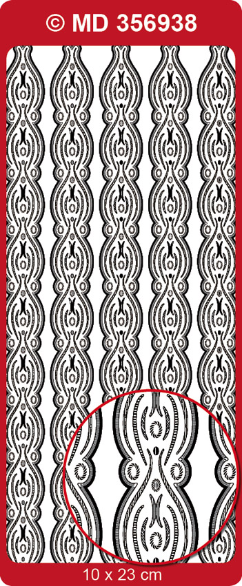 MD356938 Double embossed Borders Ornament