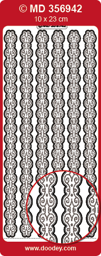 MD356942 Double embossed Borders Ornament