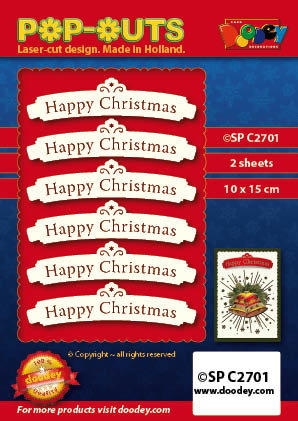 SPC2701 pop outs Happy Christmas banner