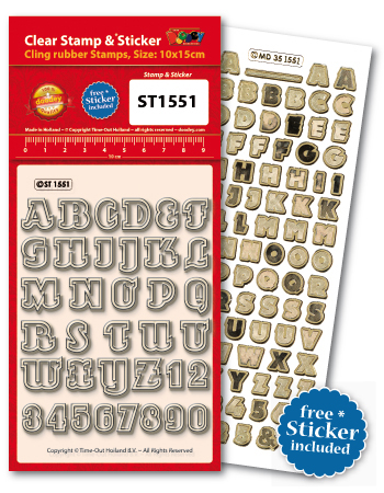 ST1551 Clear Stamps Alphabet and numbers ABC 123