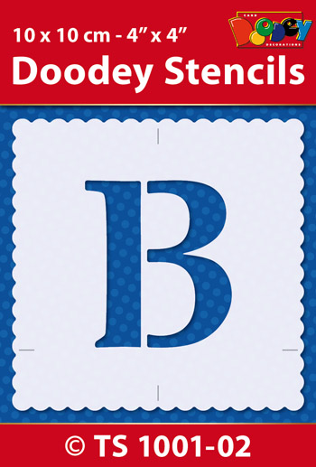 TS1001-02 Stencil , 10x10 cm Capital B