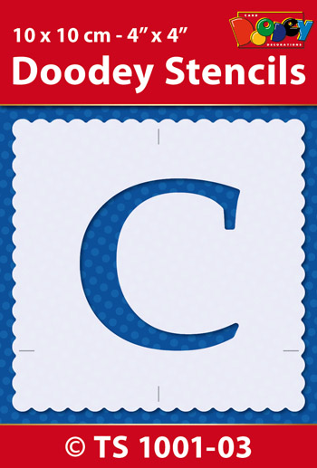 TS1001-03 Stencil , 10x10 cm Capital C