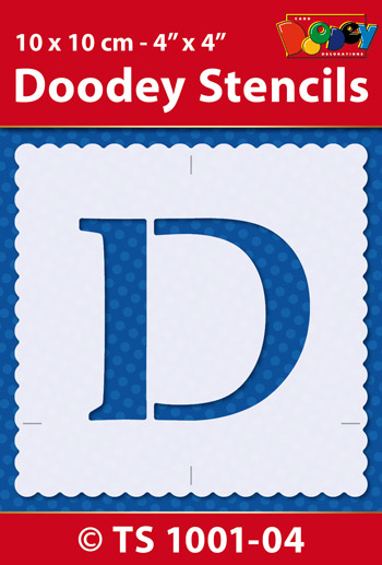 TS1001-04 Stencil , 10x10 cm Capital D