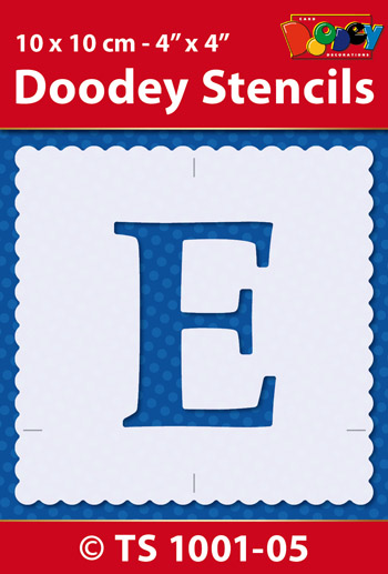 TS1001-05 Stencil , 10x10 cm Capital E
