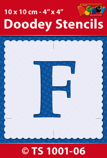 TS1001-06 Stencil , 10x10 cm Capital F