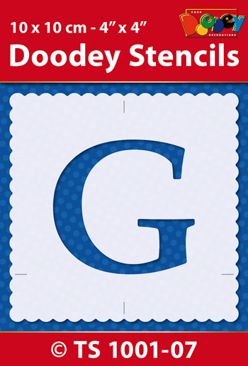 TS1001-07 Stencil , 10x10 cm Capital G