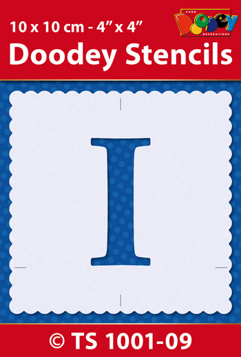 TS1001-09 Stencil , 10x10 cm Capital I