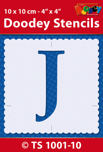 TS1001-10 Stencil , 10x10 cm Capital J
