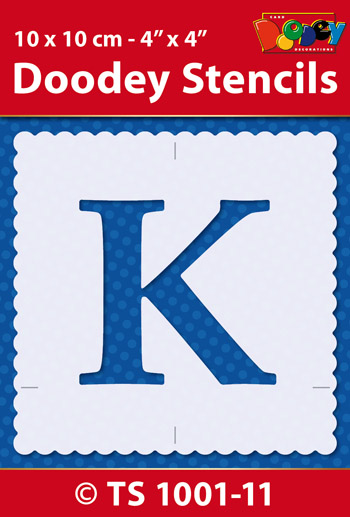 TS1001-11 Stencil , 10x10 cm Capital K