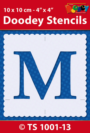 TS1001-13 Stencil , 10x10 cm Capital M