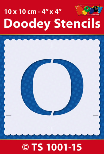 TS1001-15 Stencil , 10x10 cm Capital O