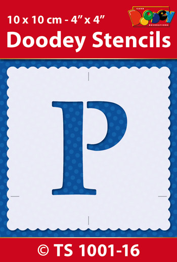 TS1001-16 Stencil , 10x10 cm Capital P
