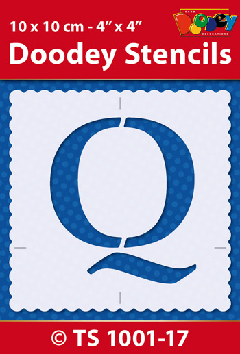 TS1001-17 Stencil , 10x10 cm Capital Q