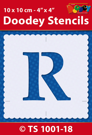 TS1001-18 Stencil , 10x10 cm Capital R