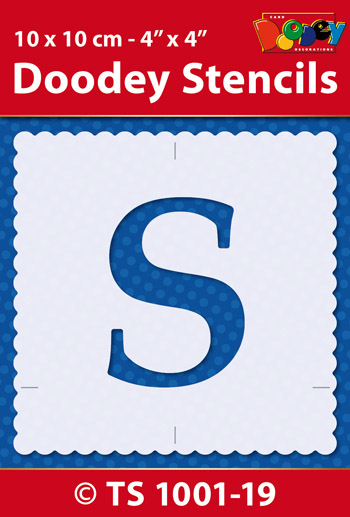 TS1001-19 Stencil , 10x10 cm Capital S