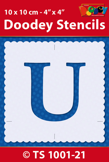 TS1001-21 Stencil , 10x10 cm Capital U