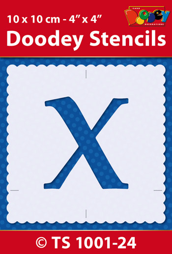 TS1001-24 Stencil , 10x10 cm Capital X