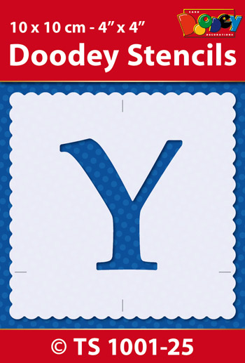 TS1001-25 Stencil , 10x10 cm Capital Y