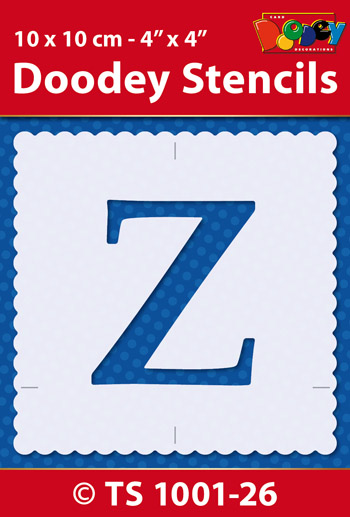 TS1001-26 Stencil , 10x10 cm Capital Z