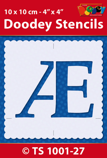 TS1001-27 Stencil , 10x10 cm Capital ae