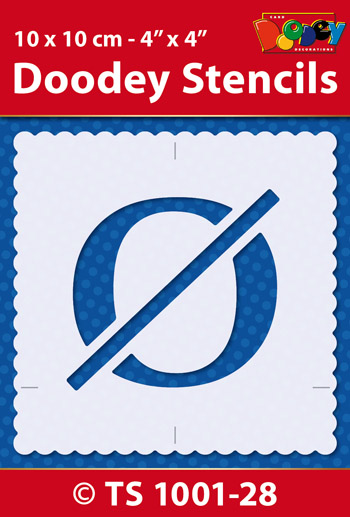 TS1001-28 Stencil , 10x10 cm Capital o